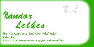 nandor lelkes business card